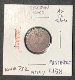 1859 BRITAIN 4 PENCE Proof Like HIGH GRADE Silver Coin-Victoria-Mintage=4158