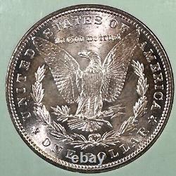 1886 $1 Morgan Silver Dollar, High Grade in NTC Holder (77160)