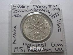 1951 Silver Florin GEM Federation Brilliant surfaces High Grade Coin #51. S1GUA