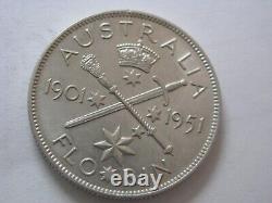 1951 Silver Florin GEM Federation Brilliant surfaces High Grade Coin #51. S1GUA