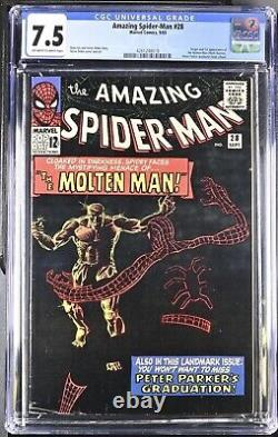 Amazing Spider-Man #28 CGC 7.5 HIGH GRADE Marvel Comic KEY 1st Molten Man App