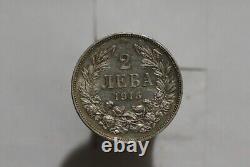 Bulgaria 2 Leva 1913 Silver High Grade Better On Hand B50 #z4518