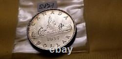 Canada 1937 Rare High Grade Beauty Silver Dollar ID915