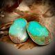 Pawn Native American Sterling Silver High Grade Bisbee Turquoise Earrings