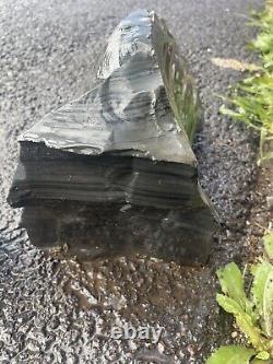 Silver Obsidian Stone Rough Raw Chunk, High Grade A Quality Healing Crystals