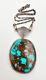 Tom Willeto Navajo Sterling Silver High Grade Royston Turquoise Pendant Necklace
