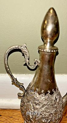 Vintage Persian High Grade Handmade Marked Silver Fancy Ewer Rare 9.9 Ounces Wow