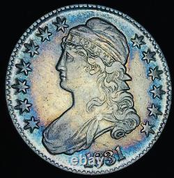 1831 Demi-dollar Capped Bust 50C HAUTE QUALITÉ Choix 90% Argent Pièce de monnaie US CC20258