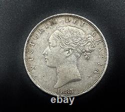 1883 Demi-couronne Victorienne en argent sterling de haute qualité