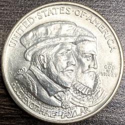 1924 Demi-dollar commémoratif en argent des huguenots - État haut UNC blanc