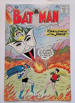 Batman 136 FN- Défi du Joker 1959 Sheldon Moldoff Haut grade Âge d'argent