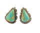 Boucles D'oreilles En Argent Sterling De Qualité Supérieure Avec Turquoise Verte A+ Navajo Norvin Johnson