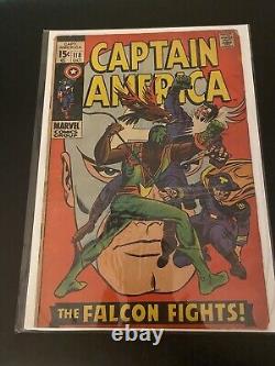 Captain America #118 VF+ 8.5 HAUTE NOTE Marvel Comic CLÉ 2ème Apparition de Falcon