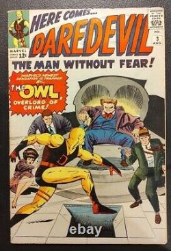 Daredevil 3 1964 1ère apparition de The Owl Copie de haute qualité Magnifique