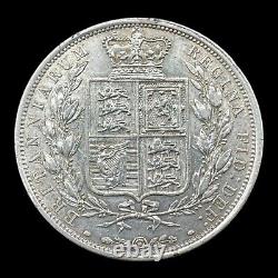Demi-couronne en argent sterling de haute qualité de l'époque victorienne 1885