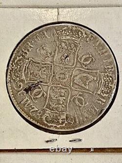 Haute qualité - 1682 - Charles II Argent 1/2 Couronne Grande-Bretagne Pièce