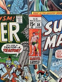 L'âge d'argent de Marvel-Sub-Mariner-6 Comics-Grade moyen élevé-26,27,28,33,38,70-wakanda