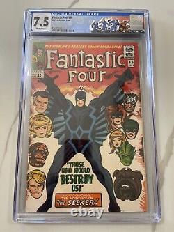 Les Quatre Fantastiques #46 Haute Qualité 1ère App. Complète de Black Bolt Marvel Comic 1966 CGC 7.5