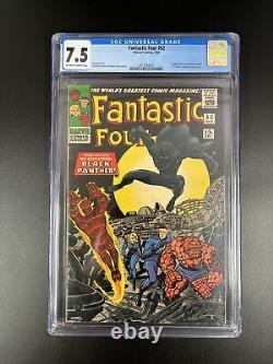 Les Quatre Fantastiques #52 - Haute Qualité - Première Apparition de Black Panther - Comic Marvel 1966 - CGC 7.5