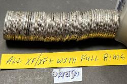 Lot de 50 pièces de dix cents en argent Mercury de haute qualité XF/XF+, avec bords complets M570
