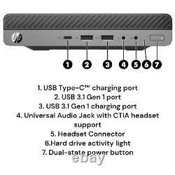 Ordinateur de bureau HP i5 ou i7 Mini PC jusqu'à 32 Go de RAM 2 To SSD Windows 10 Pro WiFi