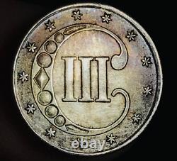 Pièce d'argent de trois cents de 1851 Trime 3c Type 1 de haute qualité CHOIX US Coin CC20476