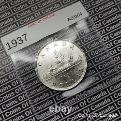 Pièce de monnaie en argent de 1 dollar du Canada de 1937, non circulée, de haute qualité MS/BU #coinsofcanada
