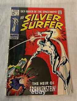 Surfer d'Argent #7 Août 1969 Marvel Comics L'Héritier de Frankenstein! Haute qualité