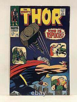 THOR #141 Bande dessinée Marvel 1967 Qualité moyenne à élevée