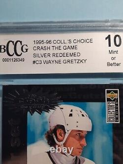 Wayne Gretzky Crash The Game BCCG 10 Silver Set Uncommon High Grade 	<br/>  
<br/> Wayne Gretzky Écrase Le Jeu BCCG 10 Ensemble Argent Rare Haute Qualité
