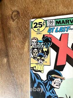 X-Men #100 Marvel Comics 1976 - Clé des X-Men ? Nouveau contre Ancien ÉTAT SUPERBE DE HAUTE QUALITÉ
